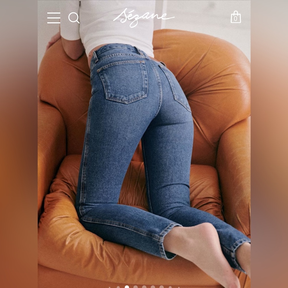 Sezane Classic Blue Skinny Jeans